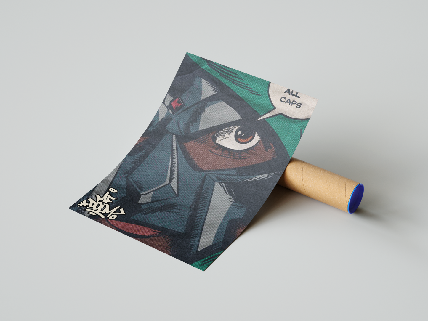 MF Doom 'All Caps' Poster