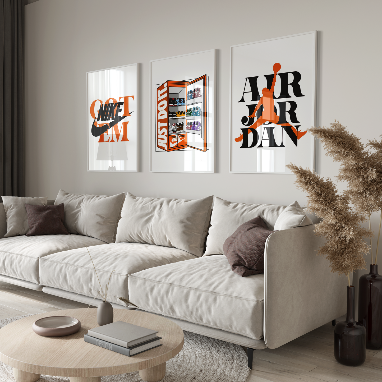 Nike Orange Aesthetic Poster Set