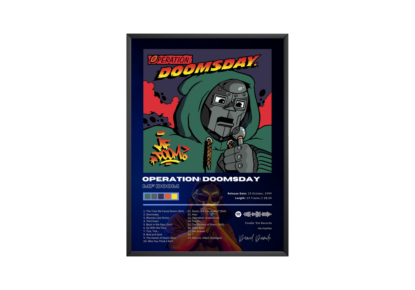 MF DOOM 'Operation: Doomsday' Album Poster